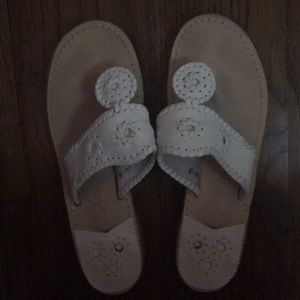 Jack Rogers white sandals